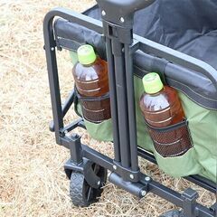 ★耐荷重80kg★ 65L マルチキャリー 大容量 ポケット付 黒 他カラー有の画像