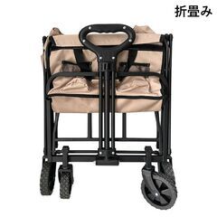 ★耐荷重80kg★ 65L マルチキャリー 大容量 ポケット付 黒 他カラー有の画像
