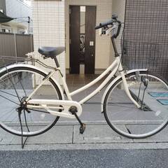 【中古】イオンバイク　ココナッツ　軽快車　ホワイト　変速なし　27型の画像