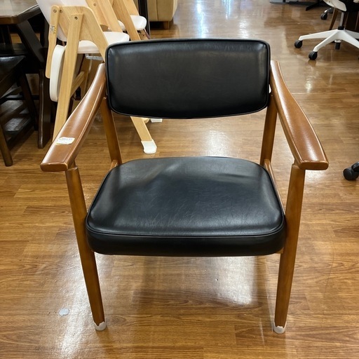 カリモク60 ダイニングチェア　ブラックxブラウン　【トレファク　川越店】