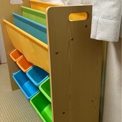 本棚　絵本ラック　おかたづけラック　おもちゃ　収納の画像