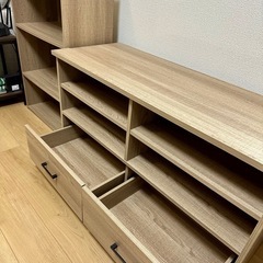 テレビ台、本棚セットの画像