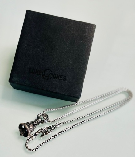 【美品】LONE ONES（ロンワンズ） クレーンベル S ＋ Mサイズボックスチェーン（50cm）セット　ネックレス　メンズ