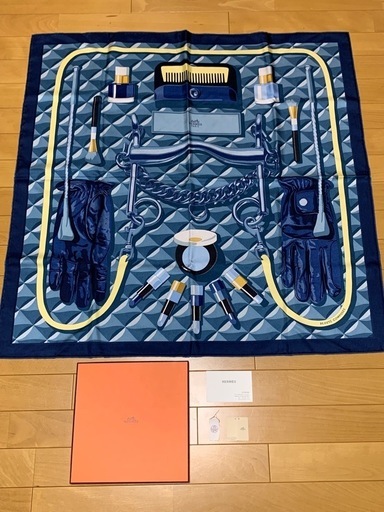 エルメス HERMES スカーフ　カレ90 シルク100 正規直営店購入　新品同様　定価88000円