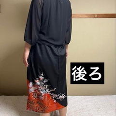 着物リメイクドレスワンピースの画像