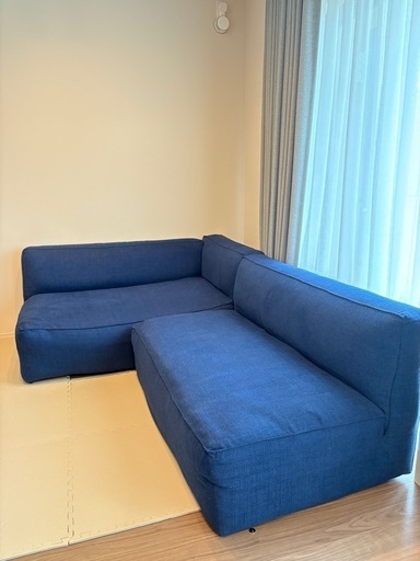 【9月中引渡し希望】3人掛けソファ　L字 MOMONATURAL モモナチュラル