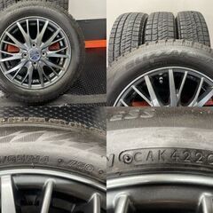 【BSBLIZZAK VRX2 155/65R14】スタッドレス【Weds ravrion RM01 社外ホイール 14インチ 4.5J4HPCD100+45】20年製 バリ溝 タント等 (STD002)の画像