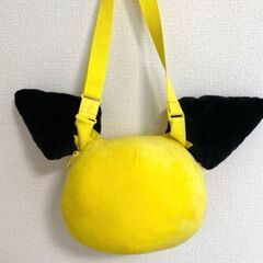 【新品未使用】ポケモン　ピチュウぬいぐるみ肉厚ピカチュウ　ショルダーバッグの画像