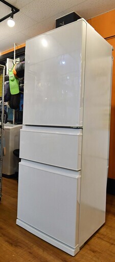 ●近郊格安配送(^^♪●三菱　330L　3ドア冷蔵庫　MR-C33F　中古品●相模原　横浜　神奈川●