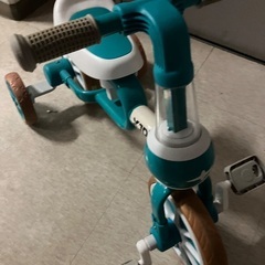 三輪車 二輪車 子供 幼児用 自転車 3in1 キッズバイク  グリーンの画像