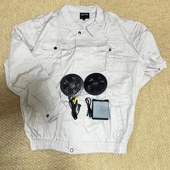 ファン付き作業服 XXL 空調服 扇風服 ファン 長袖 熱中症対策 空冷調節作業の画像