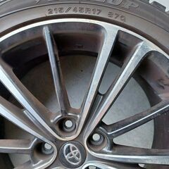 トヨタ86純正アルミホイール付スタッドレスタイヤ4本　215/45R17の画像