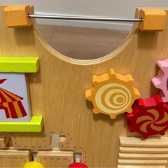 木製カラフル押し車 知育おもちゃの画像