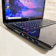 【発送のみ】【副業におすすめ！！】2025 8月分⑭ Windows10 NEC★大画面15インチ★ノートパソコン i3 バッテリー良好、キーボードほぼ新品はじめての副業、ビデオ会議の参加に最適 DVDドライブの画像