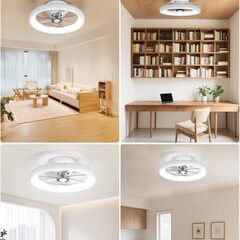 新品　電気代節約　正逆回転 夏冬OK　シーリングファンライト 50cm 無段階調光調色 6段階風量の画像