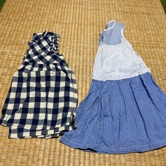110 ワンピース　女の子　衣類　半袖　タンクトップの画像