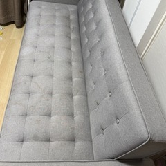 クッション付きソファベッド(HM01B GY)の画像