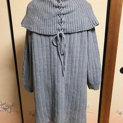 グレー　ワンピースの画像