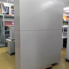 ●okamura オカムラ スライドボード上下書庫  ホワイトボード + 3枚引違い戸 高さ210cm オフィスキャビネット　オフィス家具 会社 事務所 公民館 店舗の画像