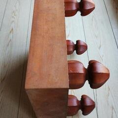 美品 木製の丸脚付き 将棋盤  の画像