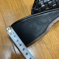 ☆モード履き　サンダル　ミュール　昭和　レトロ　メッシュ　黒☆　の画像