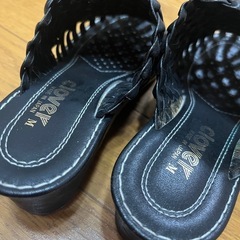 ☆モード履き　サンダル　ミュール　昭和　レトロ　メッシュ　黒☆　の画像