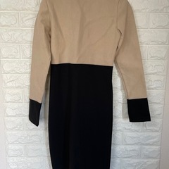 H.Y HOME ベージュ・ブラック ワンピース Mサイズ 美品の画像