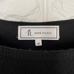 ROPÉ PICNIC ブラックニットワンピース サイズ40 美品の画像