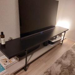 ワイエムワールド テレビ台 ローボード ラック 幅150cm 00-100080 グレージュ×ブラックの画像