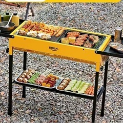 新品　キャンプ　バーベキューグリル 折り畳みの画像