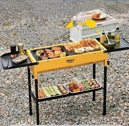 新品　キャンプ　バーベキューグリル 折り畳み