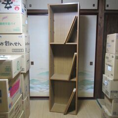フリーラック・カラーボックス　9段～3段　茶色　高さ180×幅47×奥行30cm　清掃・クリーニングしていません。　　の画像