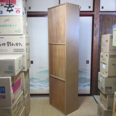 フリーラック・カラーボックス　9段～3段　茶色　高さ180×幅47×奥行30cm　清掃・クリーニングしていません。　　の画像