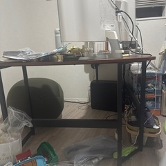 L型　ウォールナットデスクの画像