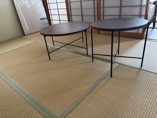 美品39,990円のニトリ円形テーブル2点セット