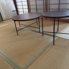 美品39,990円のニトリ円形テーブル2点セットの画像