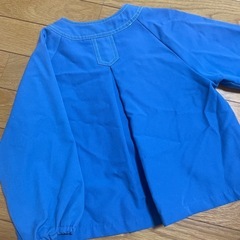 長袖　スモック　青の画像