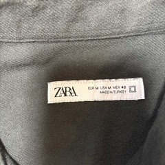 ZARA メンズ　コットンシャツ①  　の画像