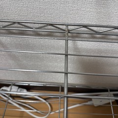不二貿易 テレビ台 ローボード 3段 幅75×奥行35×高さ58m シルバー キャスター付き メタルラック の画像