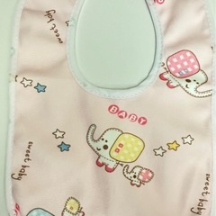 【新品未使用】よだれかけ　防水スタイ　4枚＋巾着袋の画像