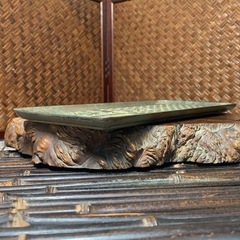 配送可能　筆置き 鋳銅製 金桝之筆皿 昭和58 旧三井銀行 三井組 桐箱付き レトロ インテリア 置物 正晴印 記念品 アンティーク 文房具の画像