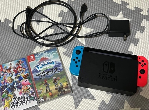 【ジョイコン片方ジャンク】　ニンテンドー　switch 本体　ソフト ポケモン   アルセウス　 / 　スマッシュブラザーズ 　スマブラ　【9月中旬まで受付】