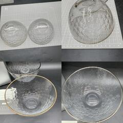 未使用保管品 BARNEYS NEW YORK ボウルセット ガラシア　星柄サラダボウル 金縁　銀縁　バーニーズニューヨークの画像
