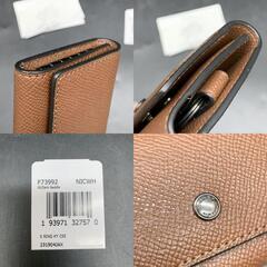 未使用保管品 コーチ COACH キーケース キーリング 5連 レザー 73992NICWH ブラウン茶　メンズレディース　ユニセックスの画像
