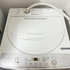 SHARP5.5kg洗濯機✴︎受け取り予定者決定✴︎の画像