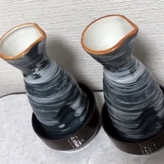 昭和レトロな徳利と受け皿　2個セットの画像