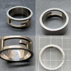 GUCCI グッチ Ag925 ブランデッド リング 15号 表記16 指輪 ブランド シルバー ブランドロゴ ユニセックス メンズレディースの画像