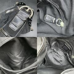 コーチ COACH ワンハンドル　ハンドバッグ　ショルダーバッグ 6279 シグネチャー 肩掛け レザー×キャンバス ブラック黒系の画像