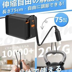 【新品】(35W+30W) 巻き取り式 急速充電器 Type-c 3-ポート PD充電器の画像