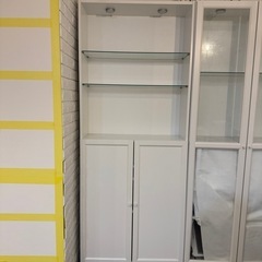 IKEA　BILLY ビリー 本棚 扉付き, ホワイト, 80x30x202 cmの画像